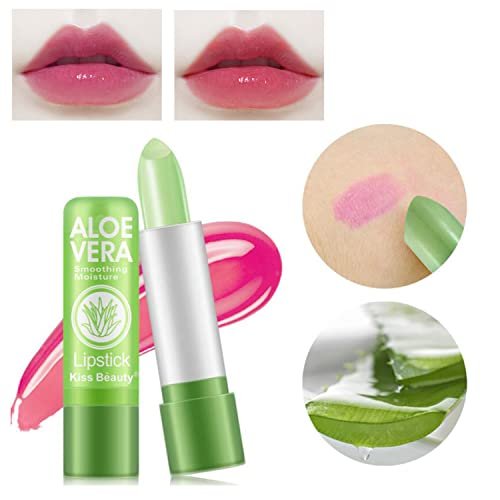 5 Pack Aloe Vera Color Changing Lipstick - 24H Long Lasting Moisturizing pH Lip Gloss & Lip Balm - görsel 10