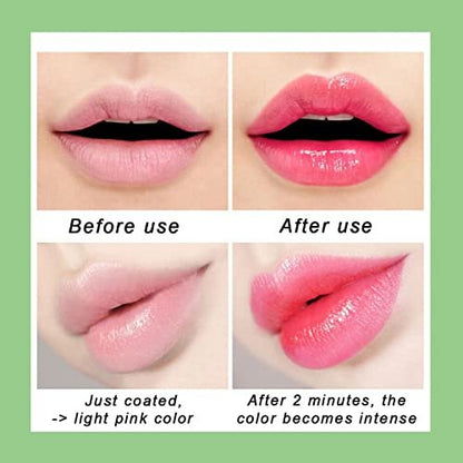 5 Pack Aloe Vera Color Changing Lipstick - 24H Long Lasting Moisturizing pH Lip Gloss & Lip Balm