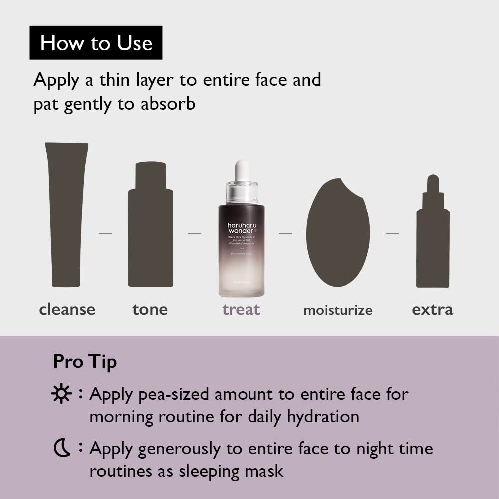 Haruharu Wonder Black Rice Botanical 2GF Ampoule - Anti-Aging Facial Serum with EGF, 30ml - görsel 13