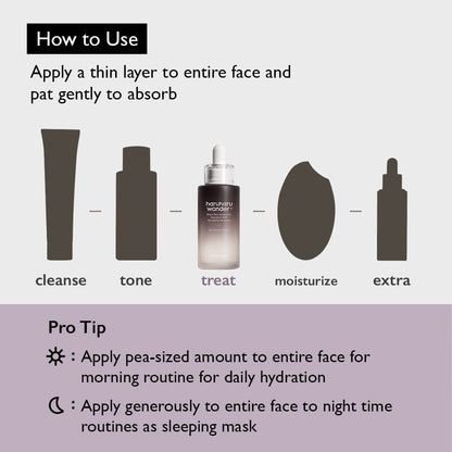 Haruharu Wonder Black Rice Botanical 2GF Ampoule - Anti-Aging Facial Serum with EGF, 30ml