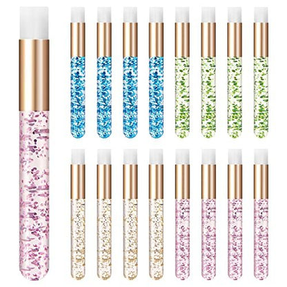 Kirecoo 17 PCS Glitter Crystal Lash Shampoo Brushes Set for Eyelash Extensions Cleansing & Nose Pore Deep Cleaning