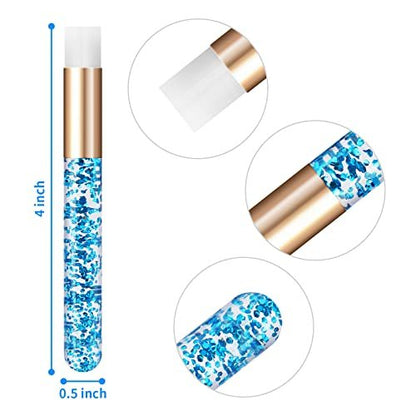Kirecoo 17 PCS Glitter Crystal Lash Shampoo Brushes Set for Eyelash Extensions Cleansing & Nose Pore Deep Cleaning