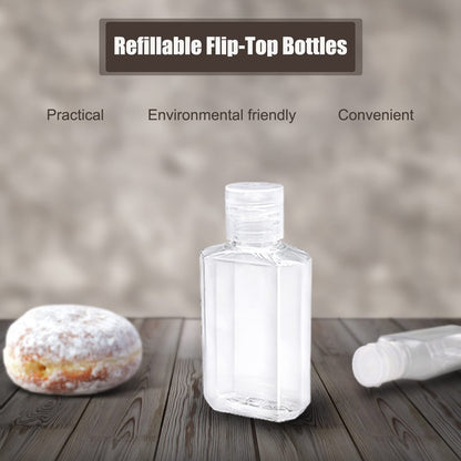 40 Pack 2 oz Plastic Refillable Bottles with Flip Cap - Travel Size Containers for Business Trips, Camping & Toiletries Avelisse