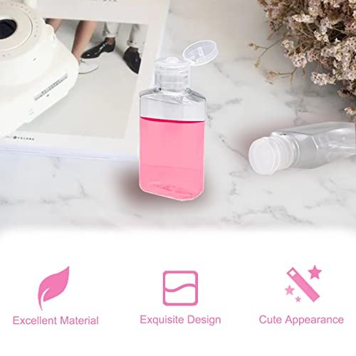 40 Pack 2 oz Plastic Refillable Bottles with Flip Cap - Travel Size Containers for Business Trips, Camping & Toiletries Avelisse