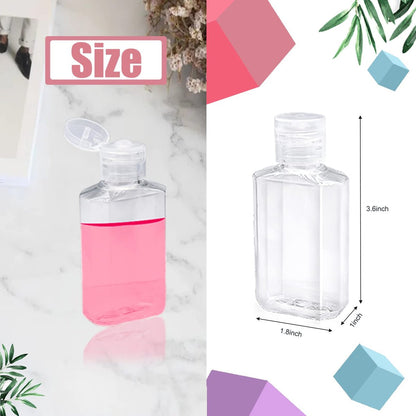 40 Pack 2 oz Plastic Refillable Bottles with Flip Cap - Travel Size Containers for Business Trips, Camping & Toiletries Avelisse