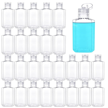 40 Pack 2 oz Plastic Refillable Bottles with Flip Cap - Travel Size Containers for Business Trips, Camping & Toiletries Avelisse
