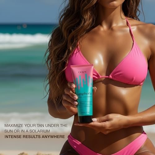 Onyx Sunphoria Bronzer-Free Indoor Tanning Bed Lotion – Fast Melanin-Boost Accelerator for Deeper Tan, Streak-Free Non-Sticky Formula with Hydrating Oils Avelisse