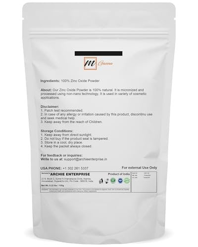 100% Natural Zinc Oxide Powder | Non-Nano Uncoated Particles 0.22 LBS (100 GMS) - görsel 4