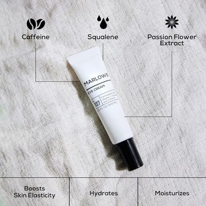 MARLOWE. No. 127 Men's Eye Cream with Vitamin C, Caffeine, and Squalane – Reduce Puffiness, Wrinkles & Dark Circles Avelisse
