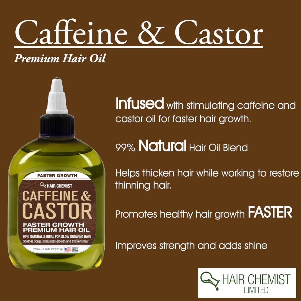 Hair Chemist Caffeine and Castor Faster Growth Hair Oil - 7.1 oz for Unisex Adult - görsel 6