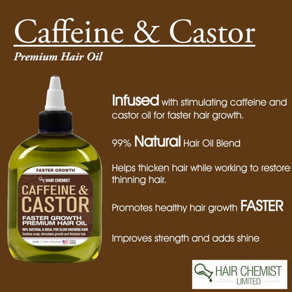 Hair Chemist Caffeine and Castor Faster Growth Hair Oil - 7.1 oz for Unisex Adult