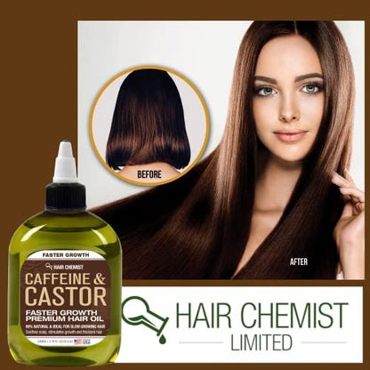 Hair Chemist Caffeine and Castor Faster Growth Hair Oil - 7.1 oz for Unisex Adult