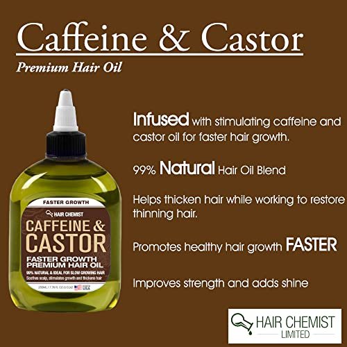 Hair Chemist Caffeine and Castor Faster Growth Hair Oil - 7.1 oz for Unisex Adult - görsel 5