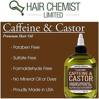 Hair Chemist Caffeine and Castor Faster Growth Hair Oil - 7.1 oz for Unisex Adult