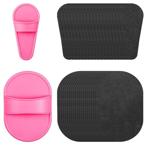 Patelai 32 Pcs Smooth Away Hair Removal Pads - 2 Sizes Facial Hair Remover Pads with 30 Exfoliation Fine Sandpaper for Women Girls Face Lips - görsel 2