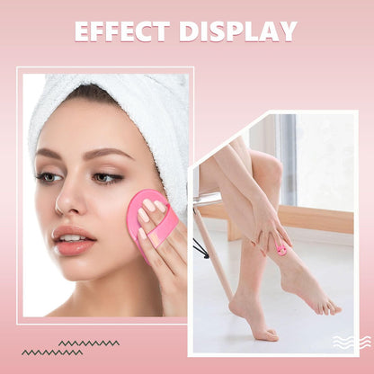 Patelai 32 Pcs Smooth Away Hair Removal Pads - 2 Sizes Facial Hair Remover Pads with 30 Exfoliation Fine Sandpaper for Women Girls Face Lips