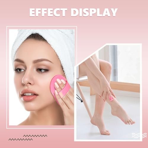 Patelai 32 Pcs Smooth Away Hair Removal Pads - 2 Sizes Facial Hair Remover Pads with 30 Exfoliation Fine Sandpaper for Women Girls Face Lips - görsel 10