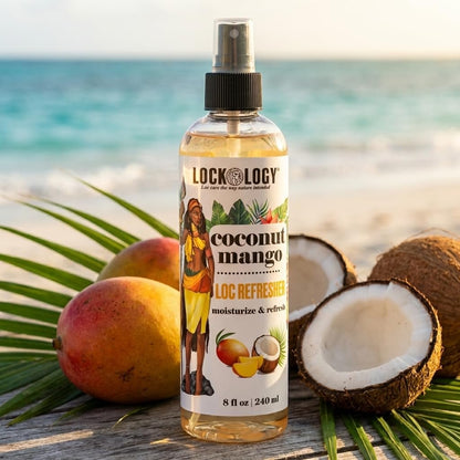 Lockology Coconut Mango Loc Spray - Daily Moisturizing Spray for Dreadlocks, Natural Hair Care 8 oz Avelisse