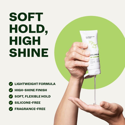 Scandinavian Biolabs Natural Hair Styling Gel - 100ml (3.5 Fl Oz) - Hold & Shine Without Harsh Chemicals