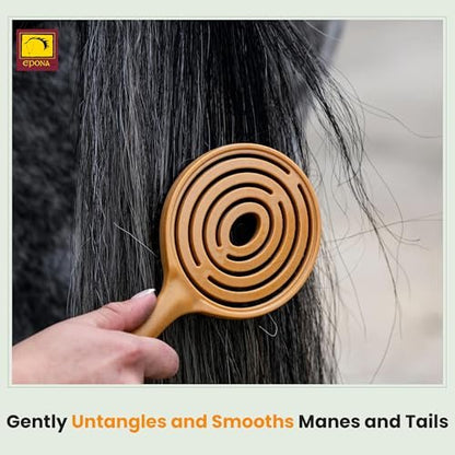 Epona Queens Mane & Tail Brush – Natural Wheat Straw Hair Brush for Gentle Detangling Avelisse