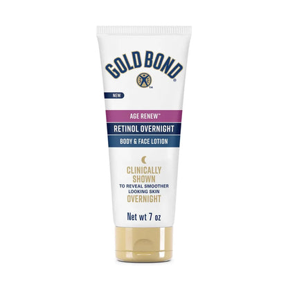 Gold Bond Age Renew Retinol Overnight Body & Face Lotion - Anti-Aging Moisturizer with Peptide Complex, 7 oz Avelisse