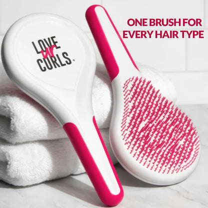 Love Ur Curls Detangling Hairbrush for Curly, Wavy & Coily Hair – Glide-Through Brush for Tangled Hair – Reduces Breakage & Pulling – Wet or Dry Styling – Curl Defining Hair Brush Avelisse