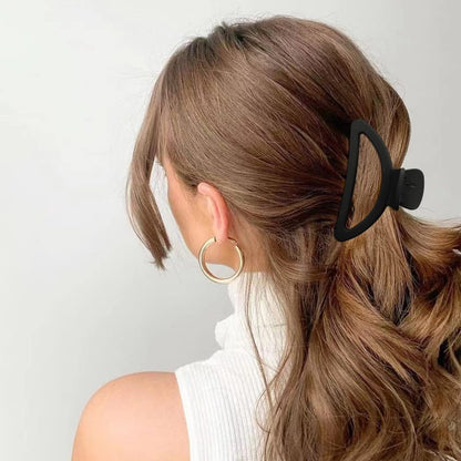 Canitor Hair Clips Set - 4Pcs Black Acrylic Semicircle Claw Clips for Thick & Thin Hair Avelisse