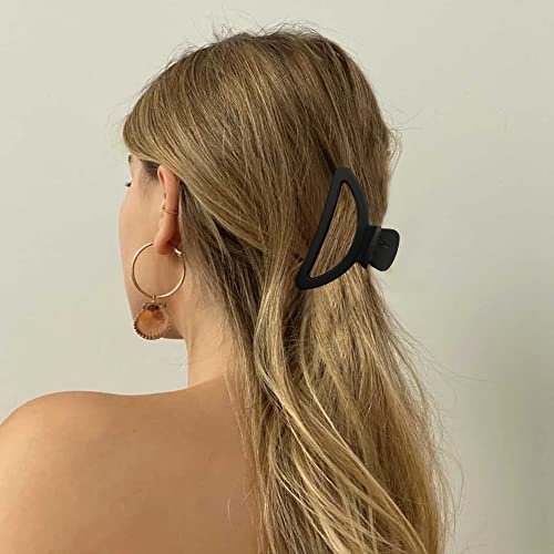 Canitor Hair Clips Set - 4Pcs Black Acrylic Semicircle Claw Clips for Thick & Thin Hair Avelisse