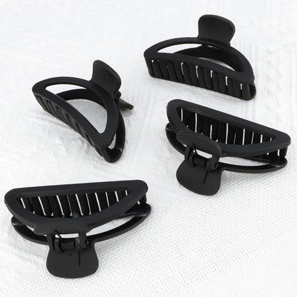 Canitor Hair Clips Set - 4Pcs Black Acrylic Semicircle Claw Clips for Thick & Thin Hair Avelisse
