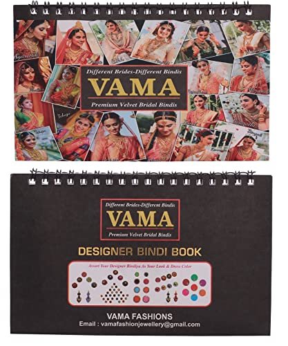VAMA Multicolour Glitter Sparkle Crystal Diamond Stone Bindi Booklet Sticker for Women - 948 Fancy Bindis Avelisse