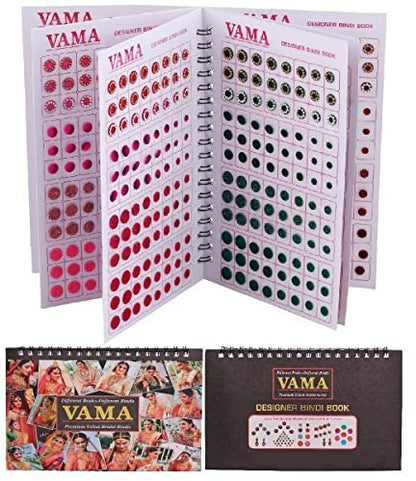 VAMA Multicolour Glitter Sparkle Crystal Diamond Stone Bindi Booklet Sticker for Women - 948 Fancy Bindis Avelisse