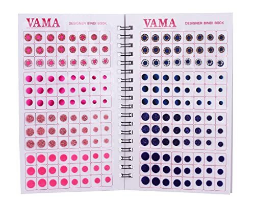 VAMA Multicolour Glitter Sparkle Crystal Diamond Stone Bindi Booklet Sticker for Women - 948 Fancy Bindis Avelisse