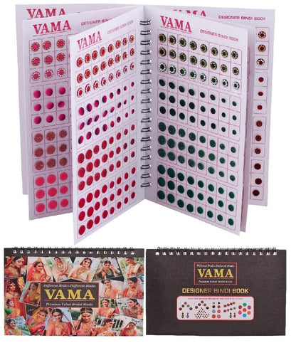 VAMA Multicolour Glitter Sparkle Crystal Diamond Stone Bindi Booklet Sticker for Women - 948 Fancy Bindis Avelisse