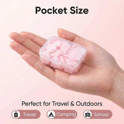 4-Scent Mini Portable Disposable Petal Hand Wash Sheets – Dissolvable Hand Soap for Travel, Camping & Outdoor (4 Boxes, ~400 Sheets) Avelisse