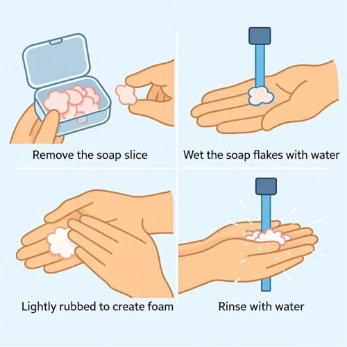 4-Scent Mini Portable Disposable Petal Hand Wash Sheets – Dissolvable Hand Soap for Travel, Camping & Outdoor (4 Boxes, ~400 Sheets) Avelisse