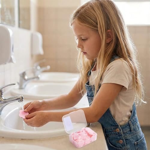 4-Scent Mini Portable Disposable Petal Hand Wash Sheets – Dissolvable Hand Soap for Travel, Camping & Outdoor (4 Boxes, ~400 Sheets) Avelisse