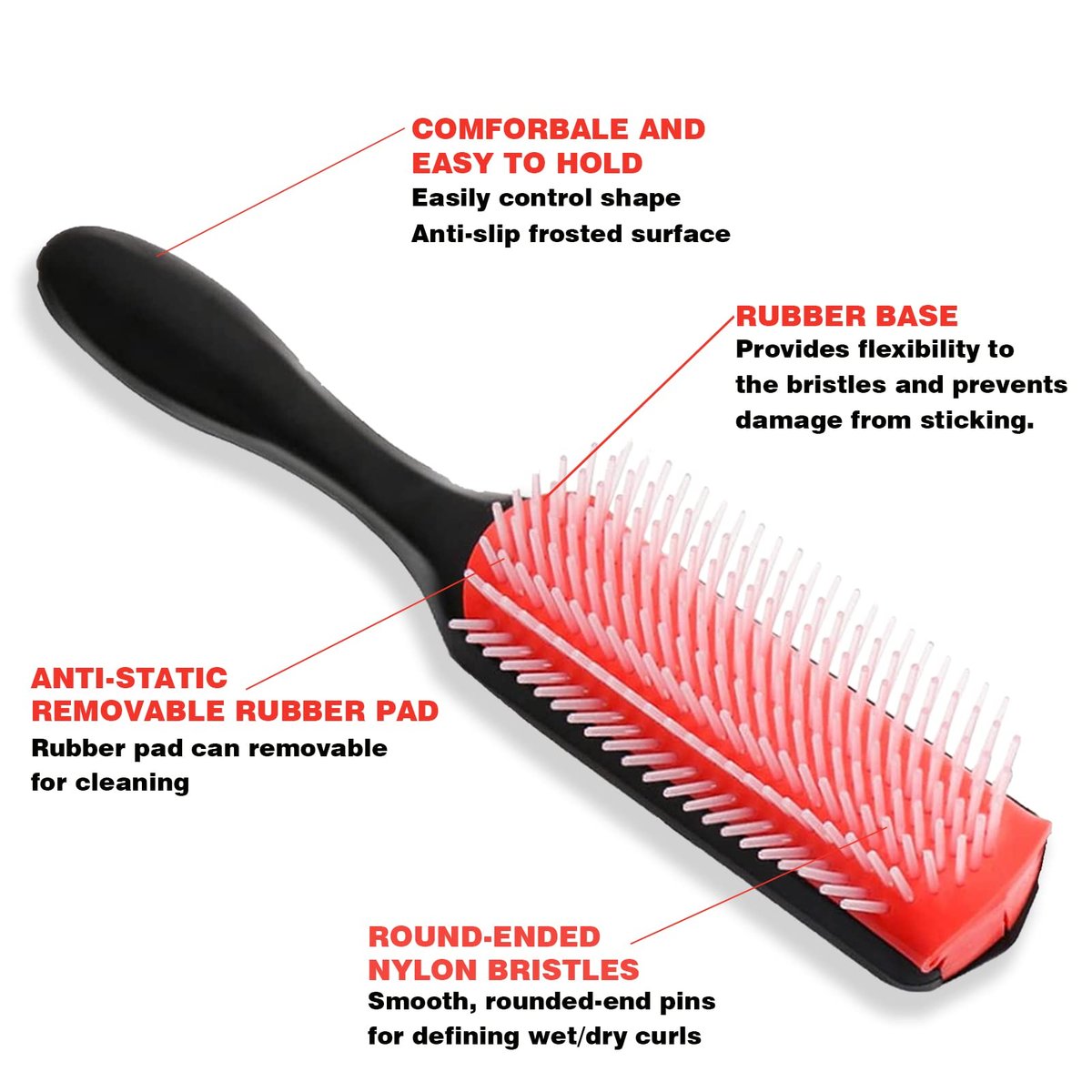 Curl Defining Cream for Wavy Hair - Anti-Frizz Smoothing Cream with 9 Row Brush - Define All Natural Curl Types & Textures - 3.4 Fl Oz (Pack of 2) - görsel 13