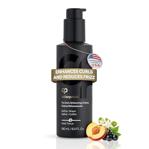 Colorproof Tru Curl Enhancing Crème 6.4 fl oz - Curl Cream with Black Currant, Jasmine & Peach Scent, Anti-Frizz & Humidity Control for Curly Hair Avelisse