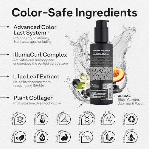 Colorproof Tru Curl Enhancing Crème 6.4 fl oz - Curl Cream with Black Currant, Jasmine & Peach Scent, Anti-Frizz & Humidity Control for Curly Hair Avelisse