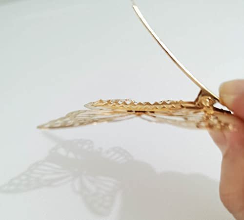 12 Pcs Gold Metal Butterfly Hair Clips Set - Cute Hollow Butterfly Hair Claws & Barrettes for Women Girls - görsel 6