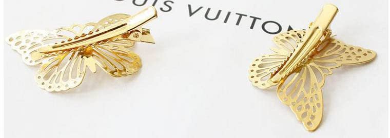 12 Pcs Gold Metal Butterfly Hair Clips Set - Cute Hollow Butterfly Hair Claws & Barrettes for Women Girls - görsel 9