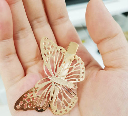 12 Pcs Gold Metal Butterfly Hair Clips Set - Cute Hollow Butterfly Hair Claws & Barrettes for Women Girls