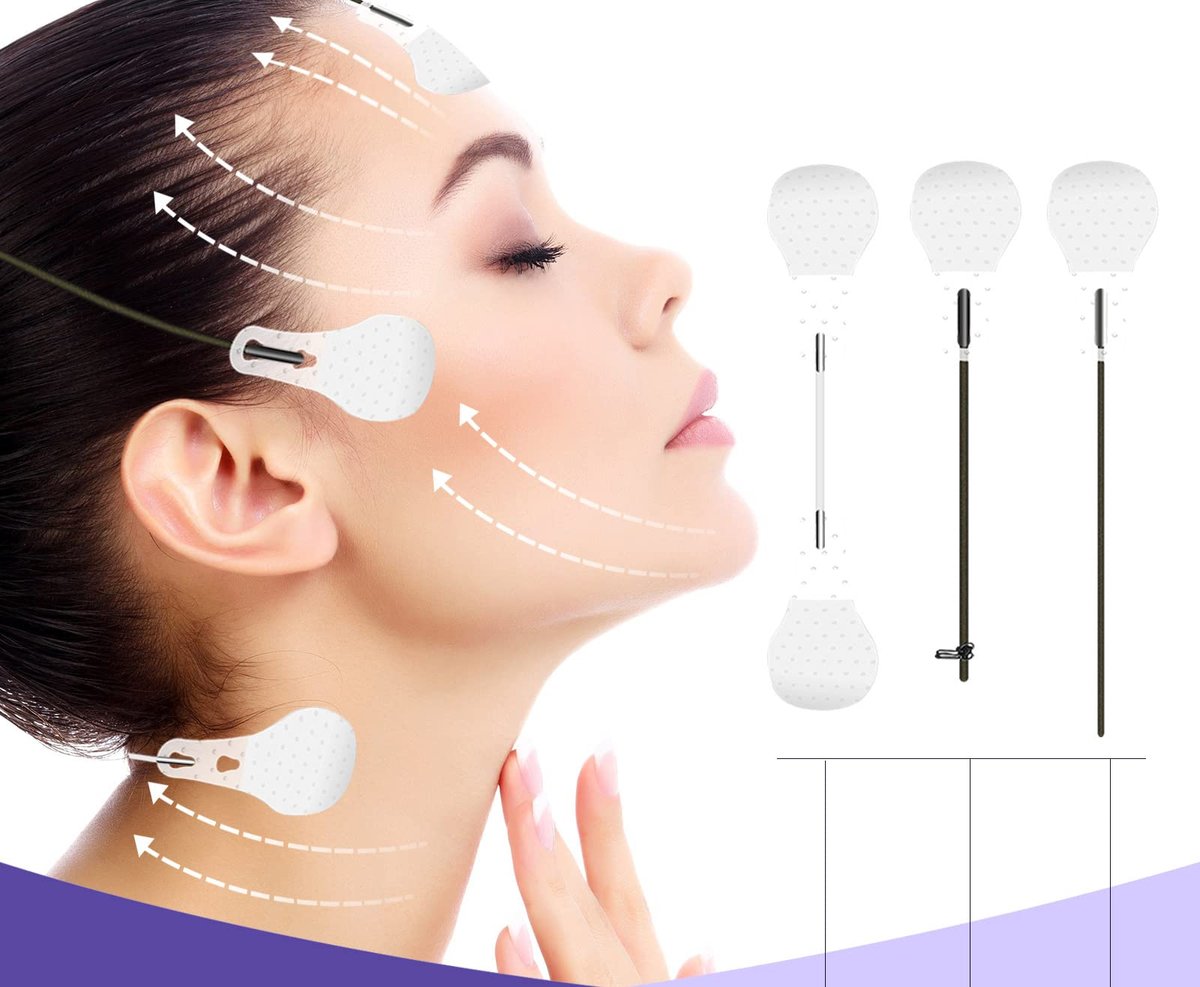 Teetown Face Lift Tape - 40 Ultra-Thin Invisible Face Tape with Lifting Ropes for Skin Tightening and Wrinkle Reduction - görsel 4