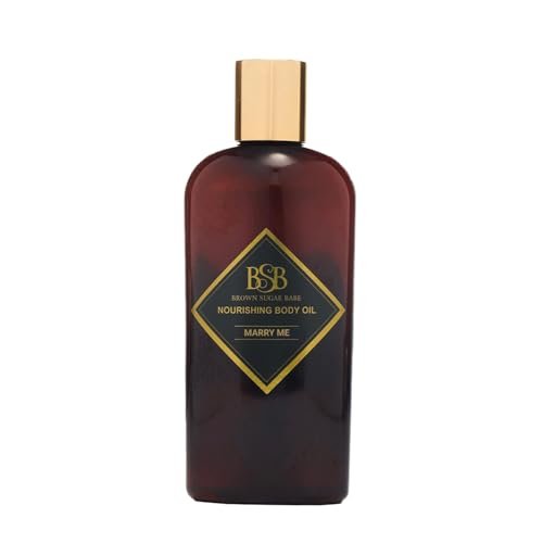 Brown Sugar Babe Marry Me Body Oil - Black Currant & Freesia Scented Nourishing Oil for Women, Paraben Free, 4 Fl Oz Avelisse