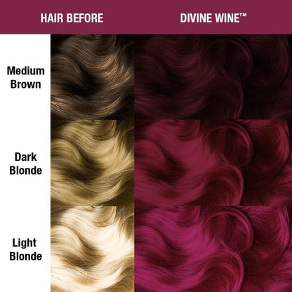 MANIC PANIC Classic Divine Wine Semi Permanent Hair Color - Deep Red-Based Pink Hair Dye, 4 oz - Vegan & Cruelty-Free Avelisse