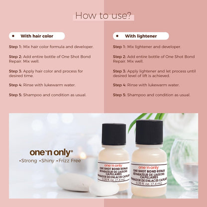 One 'n Only One Shot Bond Repair For Coloring And Lightening Hair - 0.25 oz