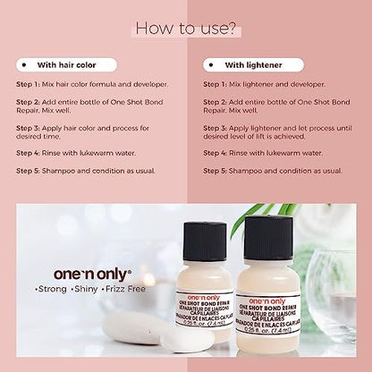 One 'n Only One Shot Bond Repair For Coloring And Lightening Hair - 0.25 oz