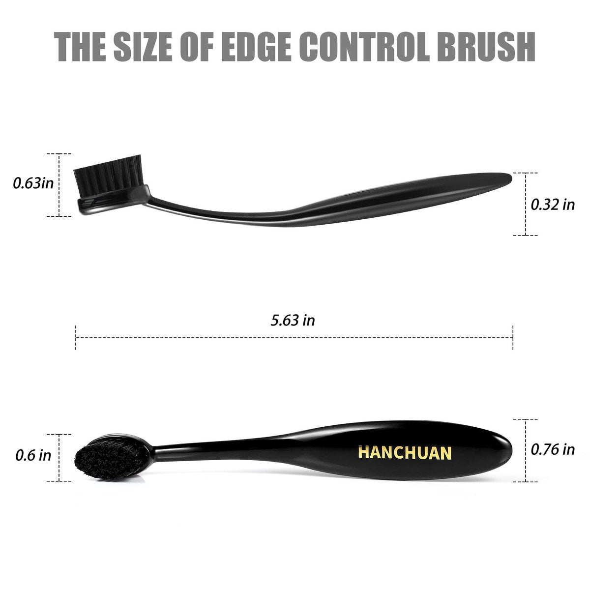 HANCHUAN Precision Styling Brush for Natural Hair - Portable Edge Control and Bristle Brush - görsel 9