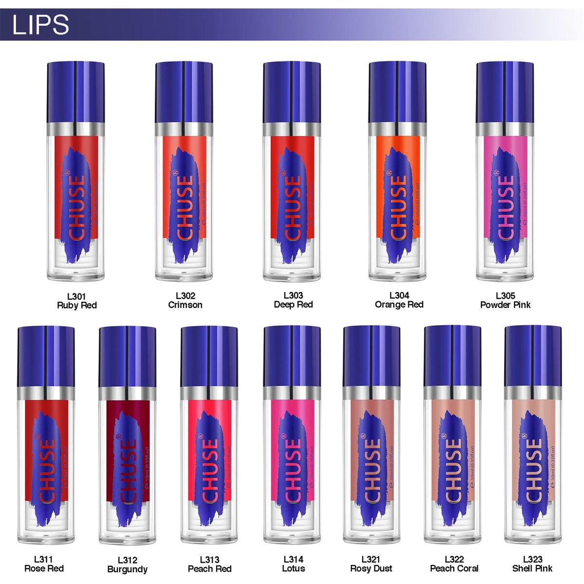 CHUSE PMU Lip Pigments 0.35oz/10ml - Rosy Dusk (L321) for Permanent Makeup - görsel 13