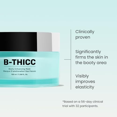 MAËLYS B-THICC Booty Enhancing Mask – Plumping & Firming Body Cream with Hyaluronic Acid & Grape Seed Oil, 3.38 Fl Oz Avelisse